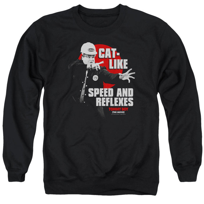 Tommy Boy Cat Like Mens Crewneck Sweatshirt Black