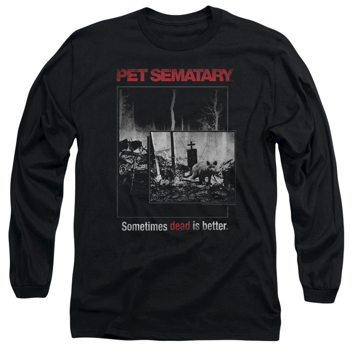 Pet Sematary Cat Poster Mens Long Sleeve Shirt Black