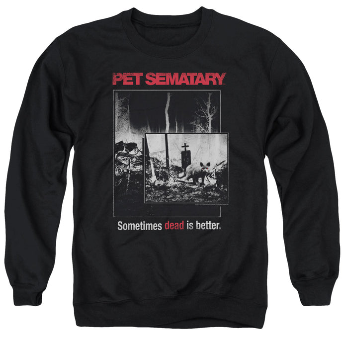 Pet Sematary Cat Poster Mens Crewneck Sweatshirt Black