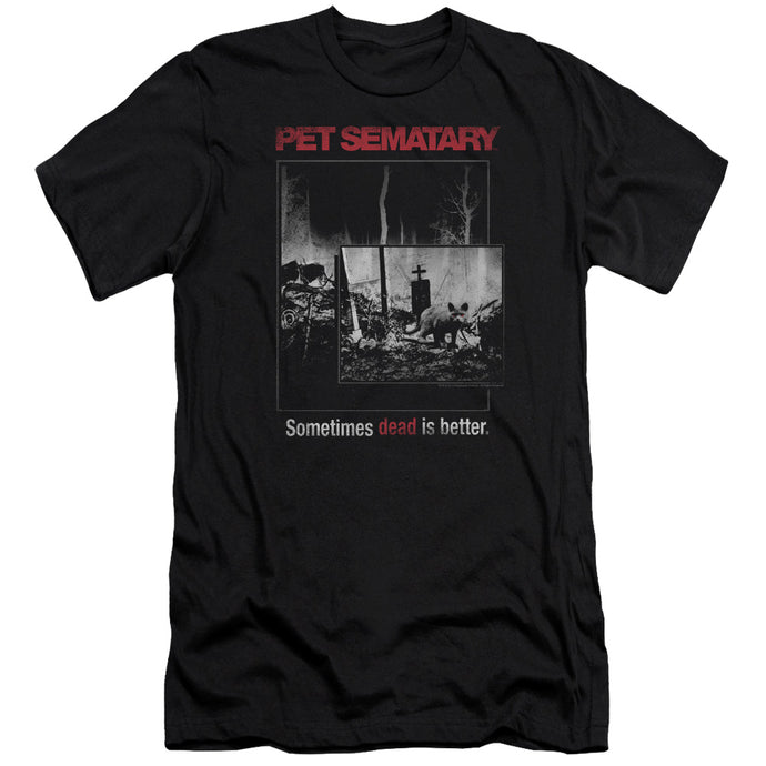 Pet Sematary Cat Poster Premium Bella Canvas Slim Fit Mens T Shirt Black