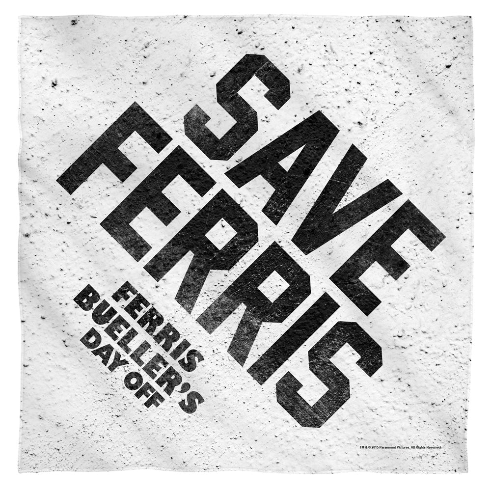 Ferris Buellers Day Off Save Ferris Bandana Officially Licensed