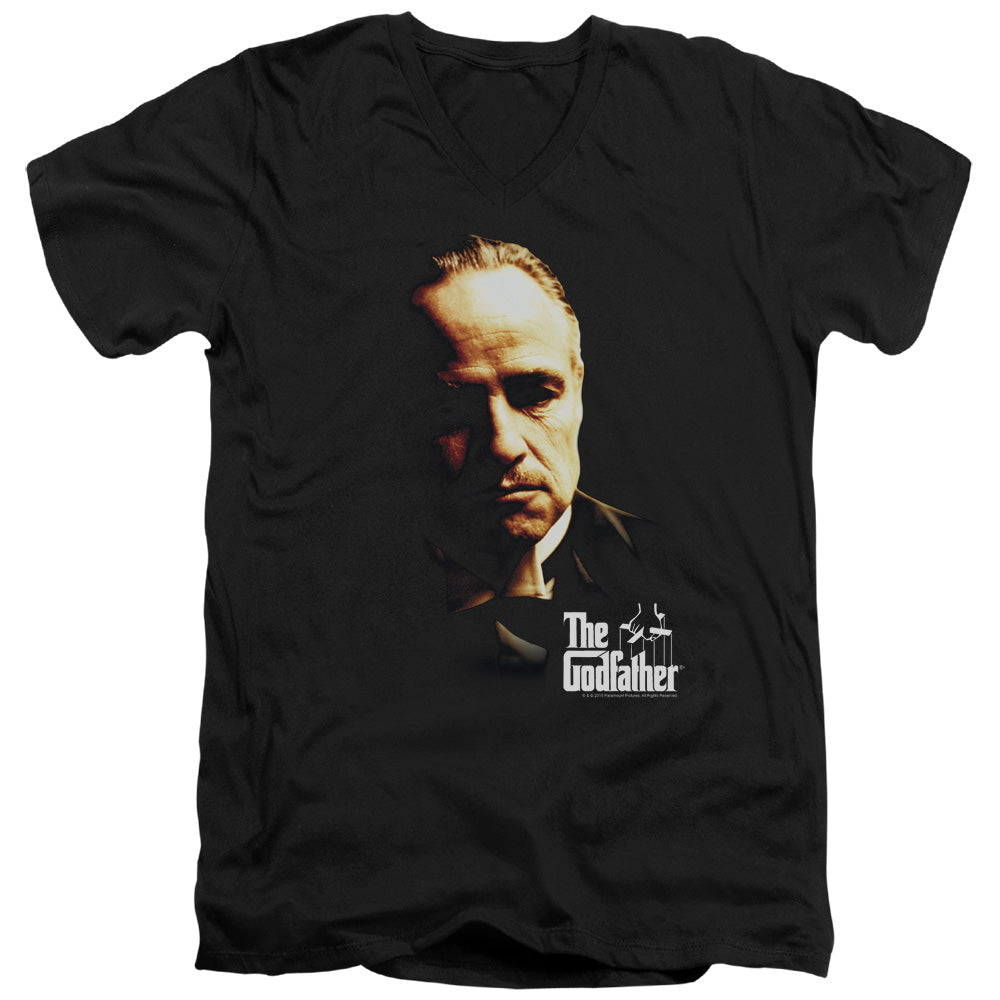 The Godfather Don Vito Mens Slim Fit V-Neck T Shirt Black
