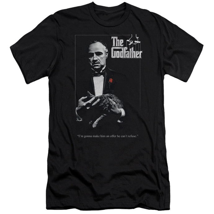 The Godfather Poster Slim Fit Mens T Shirt Black