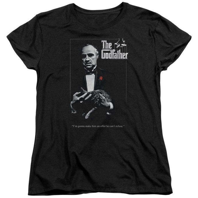 The Godfather Poster Womens T Shirt Black