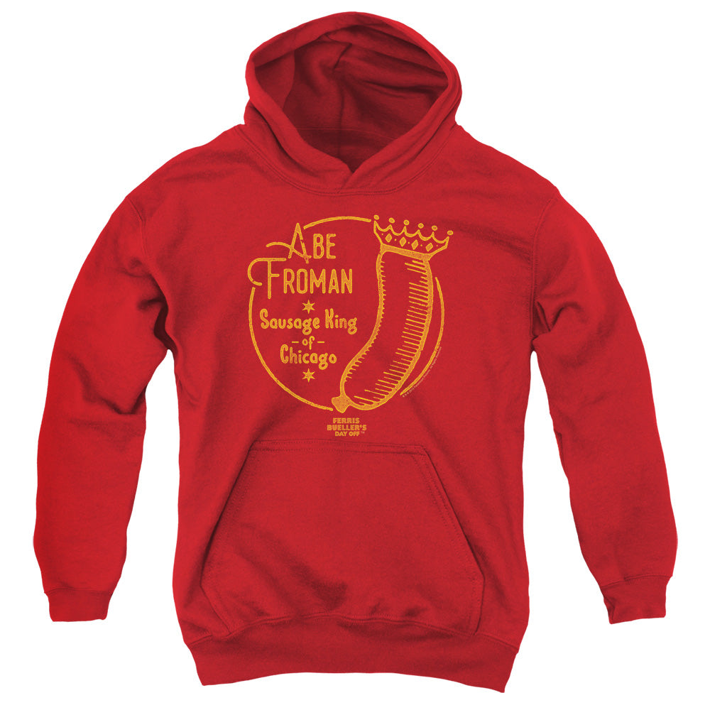 Ferris Buellers Day Off Abe Froman Kids Youth Hoodie Red