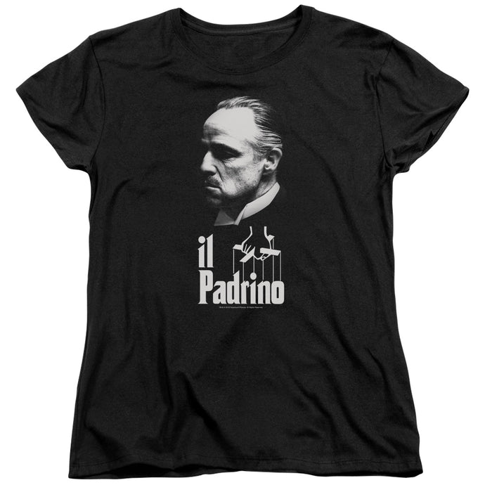 The Godfather II Padrino Womens T Shirt Black