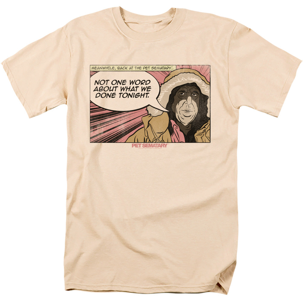 Pet Sematary Not One Word Mens T Shirt Cream