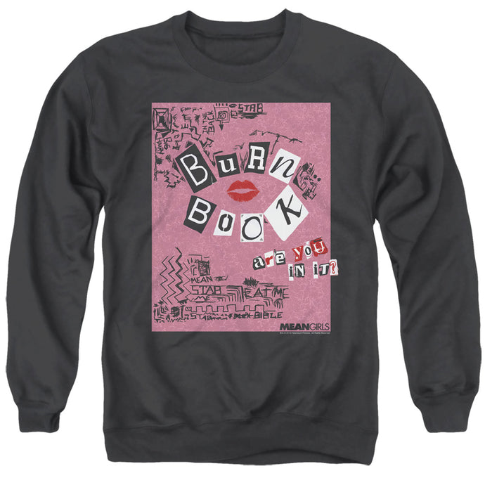 Mean Girls Burn Book Mens Crewneck Sweatshirt Black
