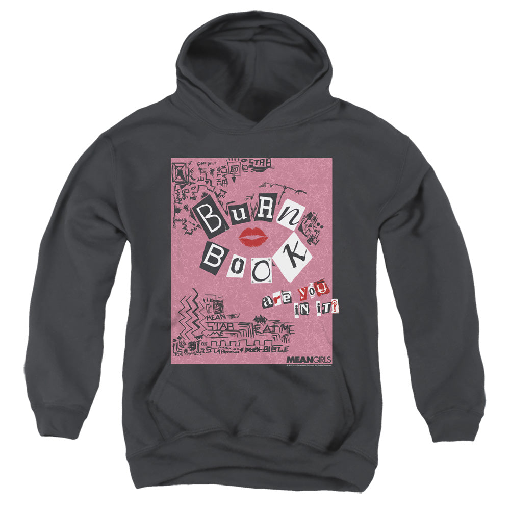 Mean Girls Burn Book Kids Youth Hoodie Black