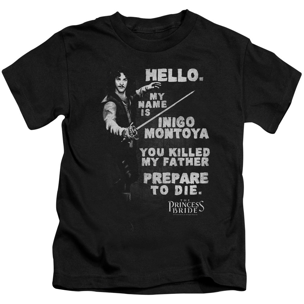 The Princess Bride Hello Again Juvenile Kids Youth T Shirt Black