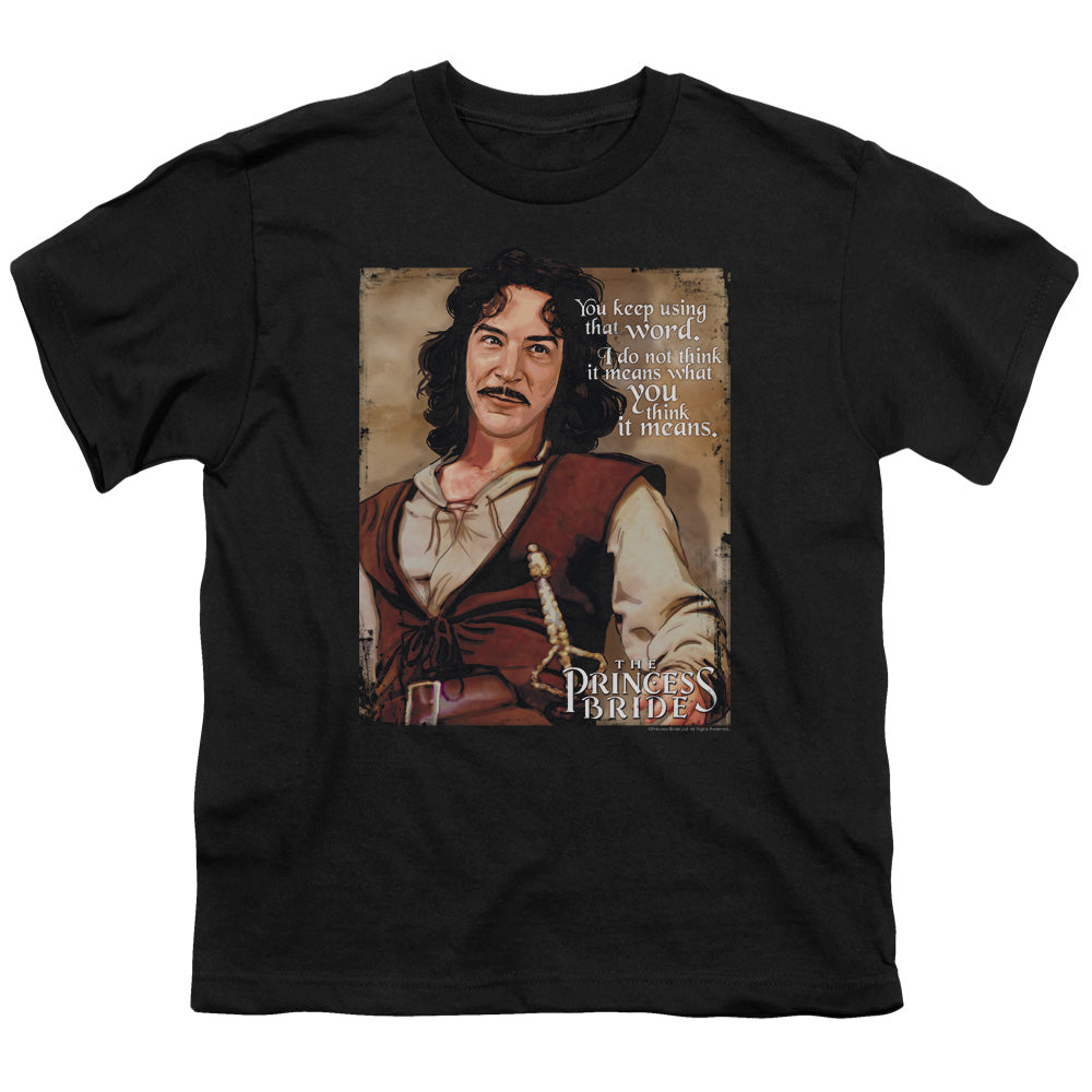 The Princess Bride Word Kids Youth T Shirt Black