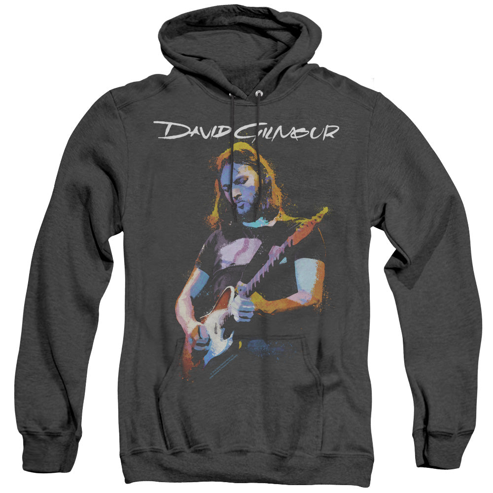 David Gilmour Guitar Gilmour Mens Heather Hoodie Black Officially Licensed