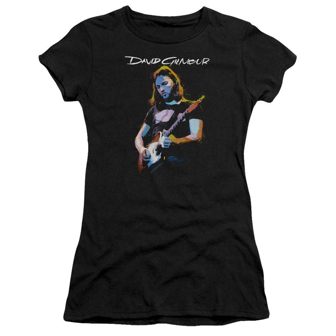 David Gilmour Guitar Gilmour Junior Sheer Cap Sleeve Premium Bella Canvas Womens T Shirt Black