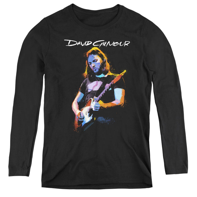 David Gilmour Guitar Gilmour Womens Long Sleeve Shirt Black