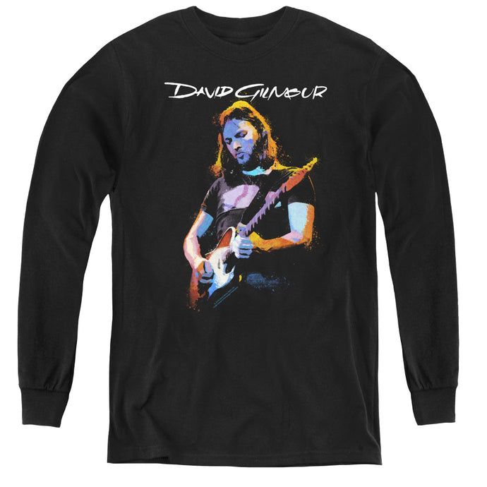 David Gilmour Guitar Gilmour Long Sleeve Kids Youth T Shirt Black