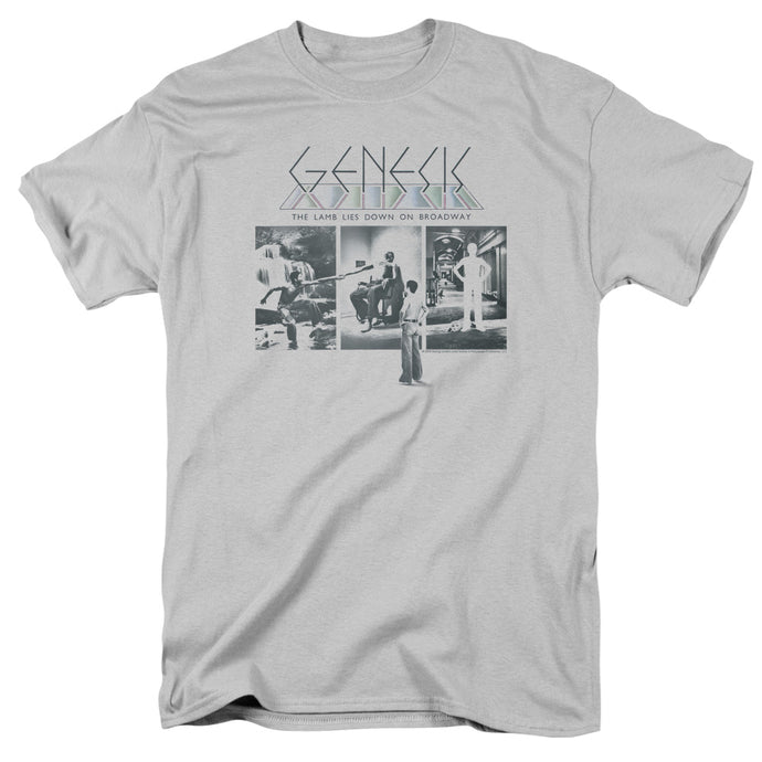 Genesis The Lamb Down On Broadway Mens T Shirt Silver