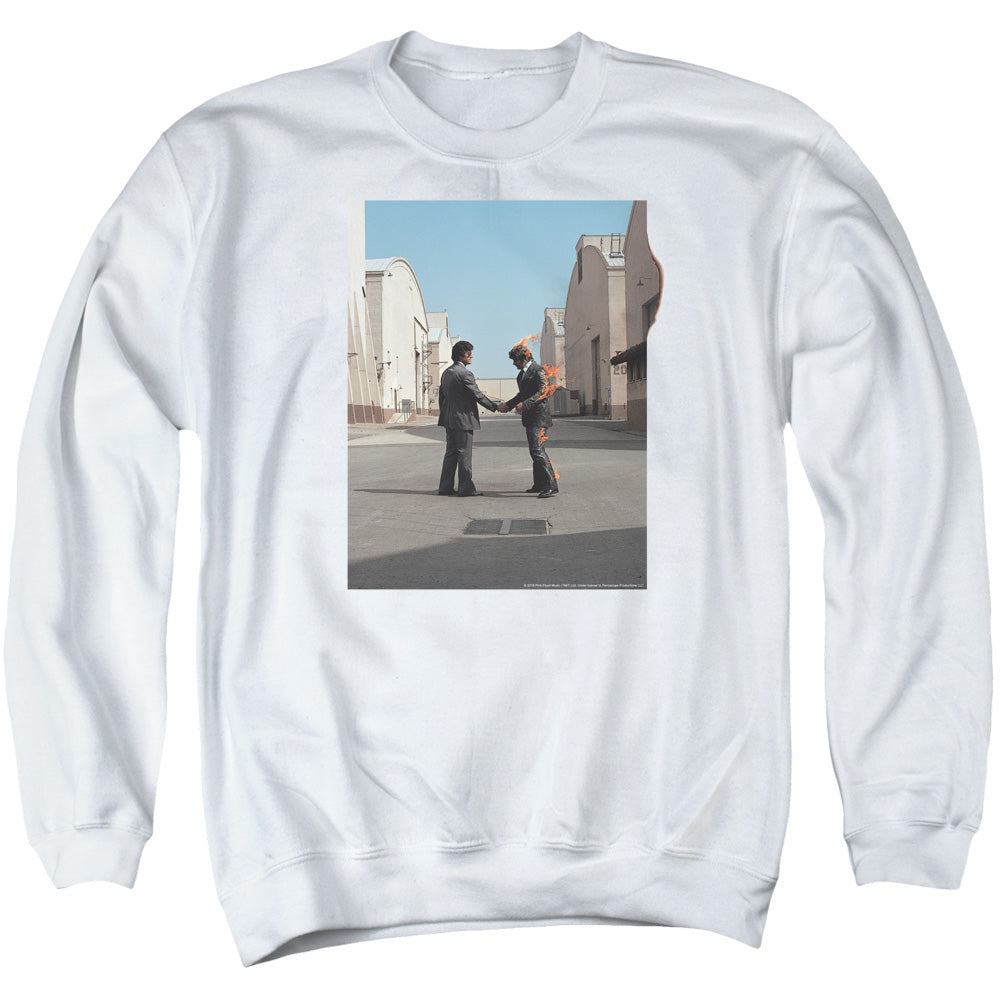 Pink Floyd Wish You Were Here Mens Crewneck Sweatshirt White