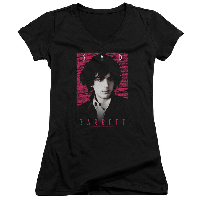 Syd Barrett Syd Junior Sheer Cap Sleeve V-Neck Womens T Shirt Black