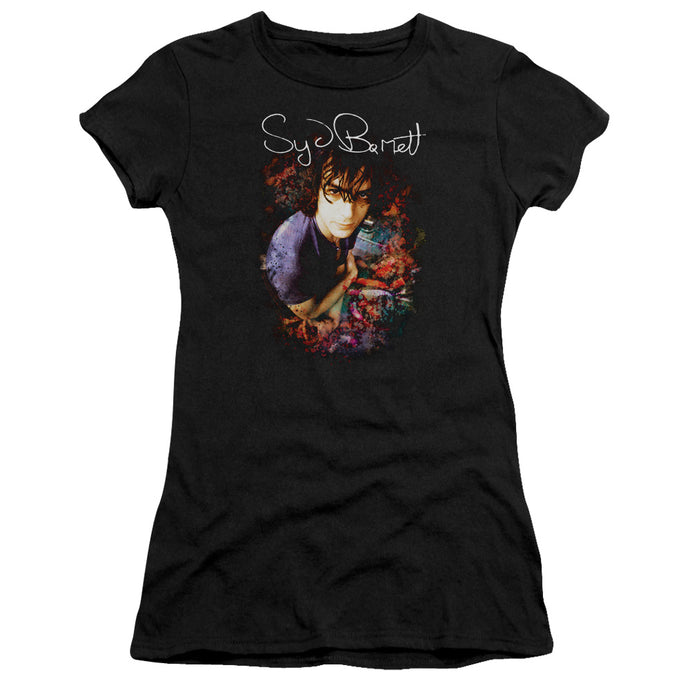 Syd Barrett Madcap Syd Junior Sheer Cap Sleeve Womens T Shirt Black