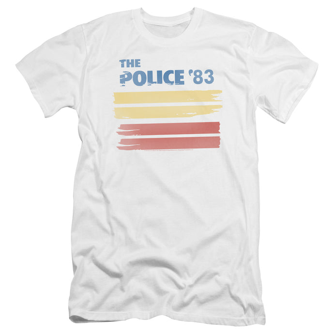 The Police 83 Premium Bella Canvas Slim Fit Mens T Shirt White