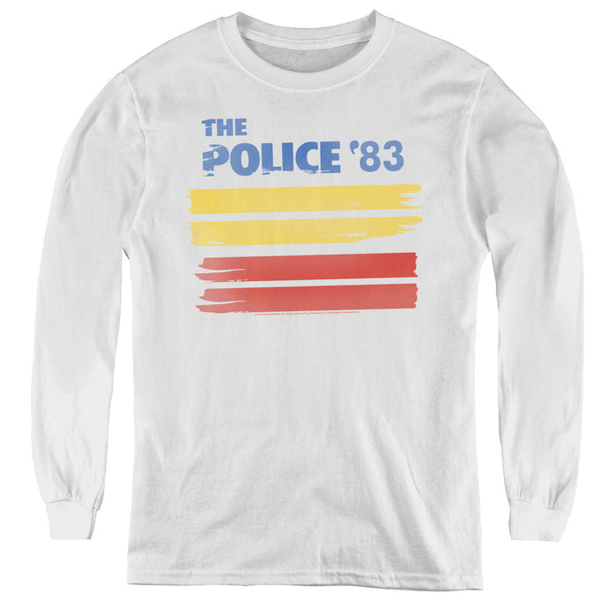 The Police 83 Long Sleeve Kids Youth T Shirt White