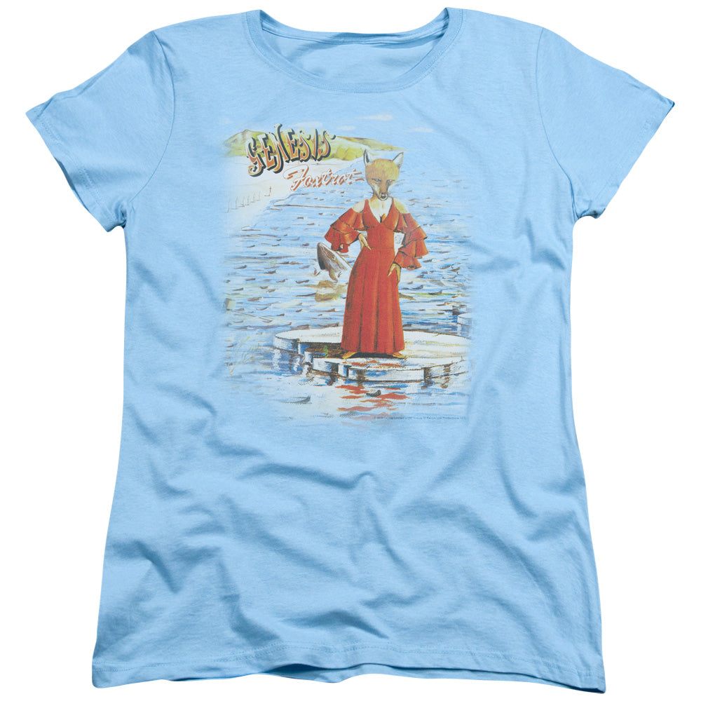 Genesis Large Foxtrot Womens T Shirt Light Blue