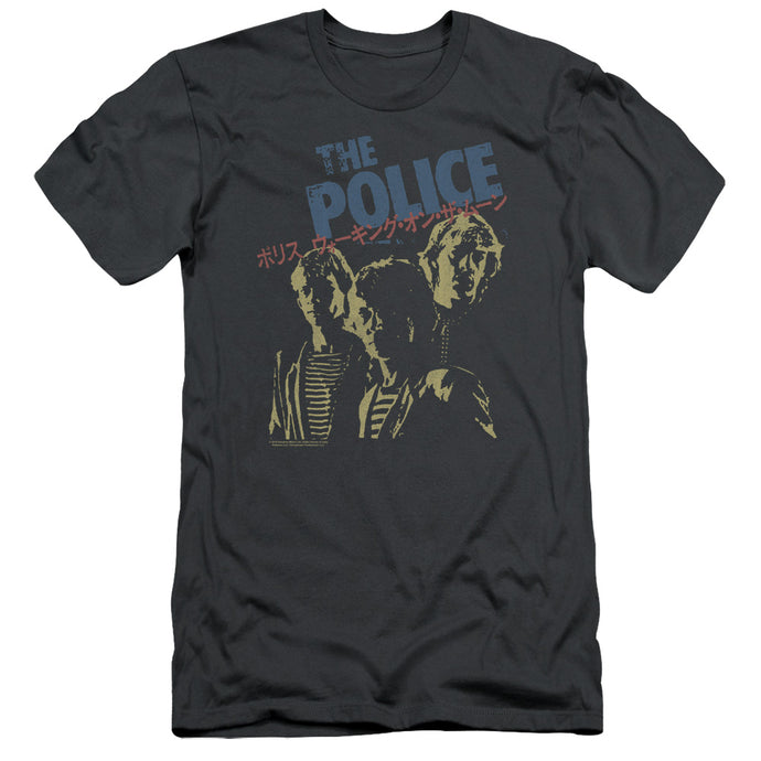 The Police Japanese Poster Slim Fit Mens T Shirt Charcoal