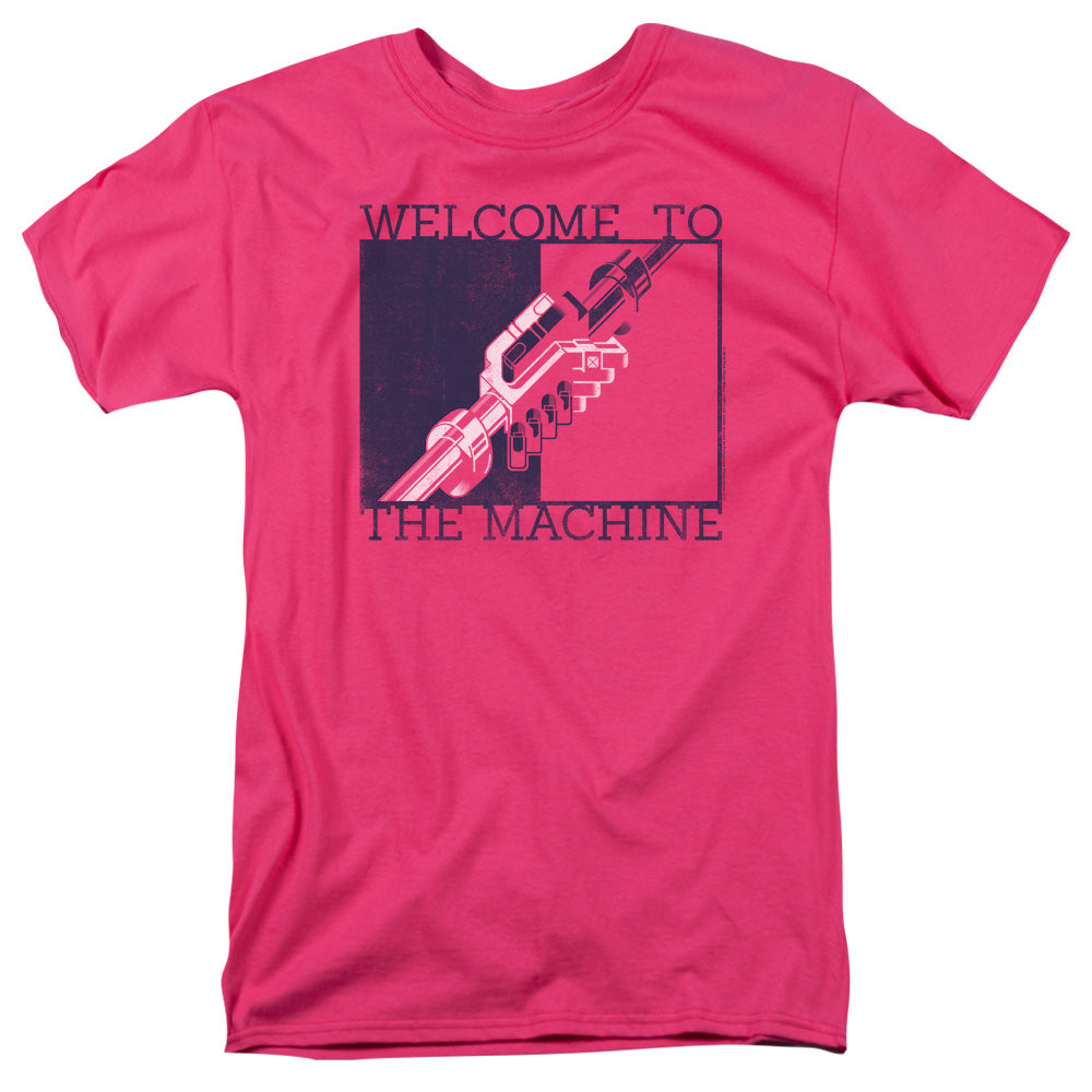 Pink Floyd Welcome To The Machine 2 Mens T Shirt Hot Pink Officially Licensed