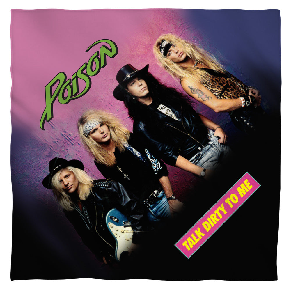 Poison Talk Dirty To Me Album Cover Talk Dirty Bandana Officially Licensed