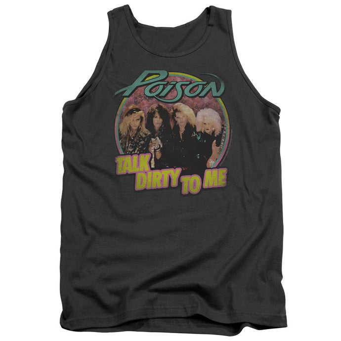Poison Band Talk Dirty To Me Mens Tank Top Shirt Charcoal