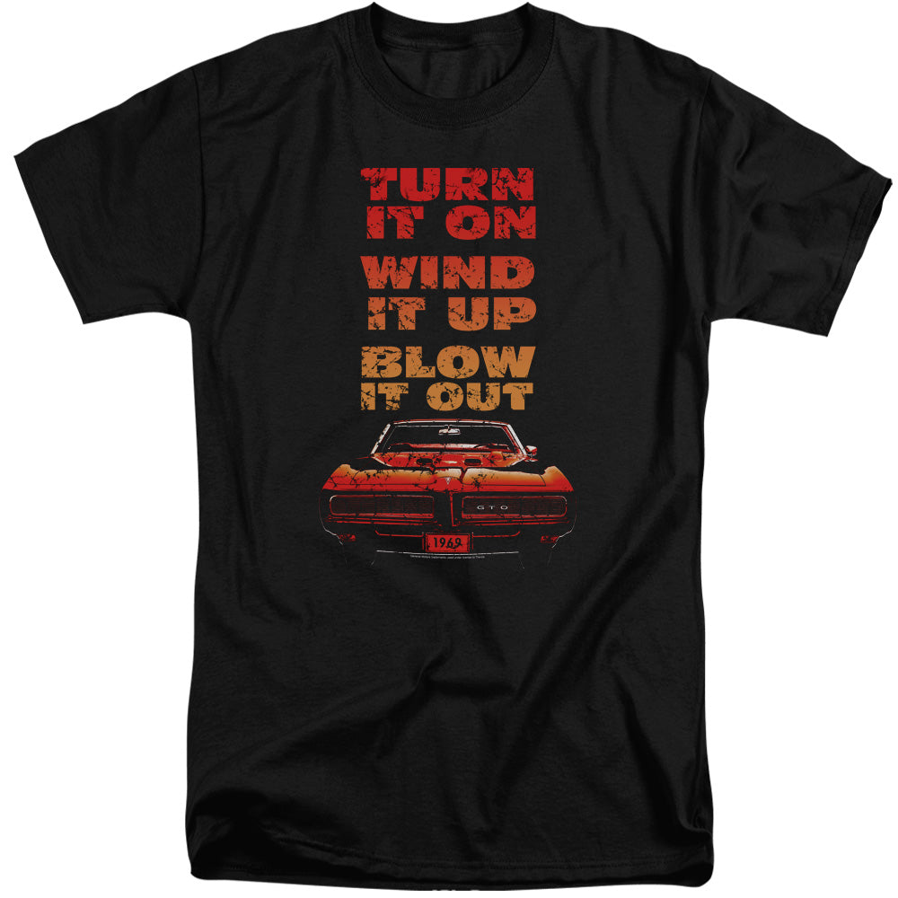 Pontiac Blow It Out Gto Mens Tall T Shirt Black Officially Licensed