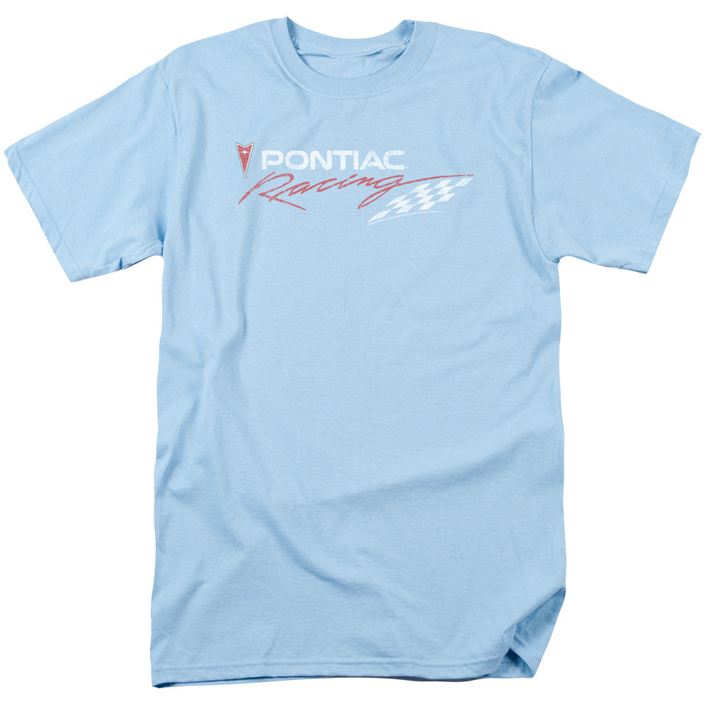 Pontiac Pontiac Racing Rough Hewn Mens T Shirt Light Blue Officially Licensed