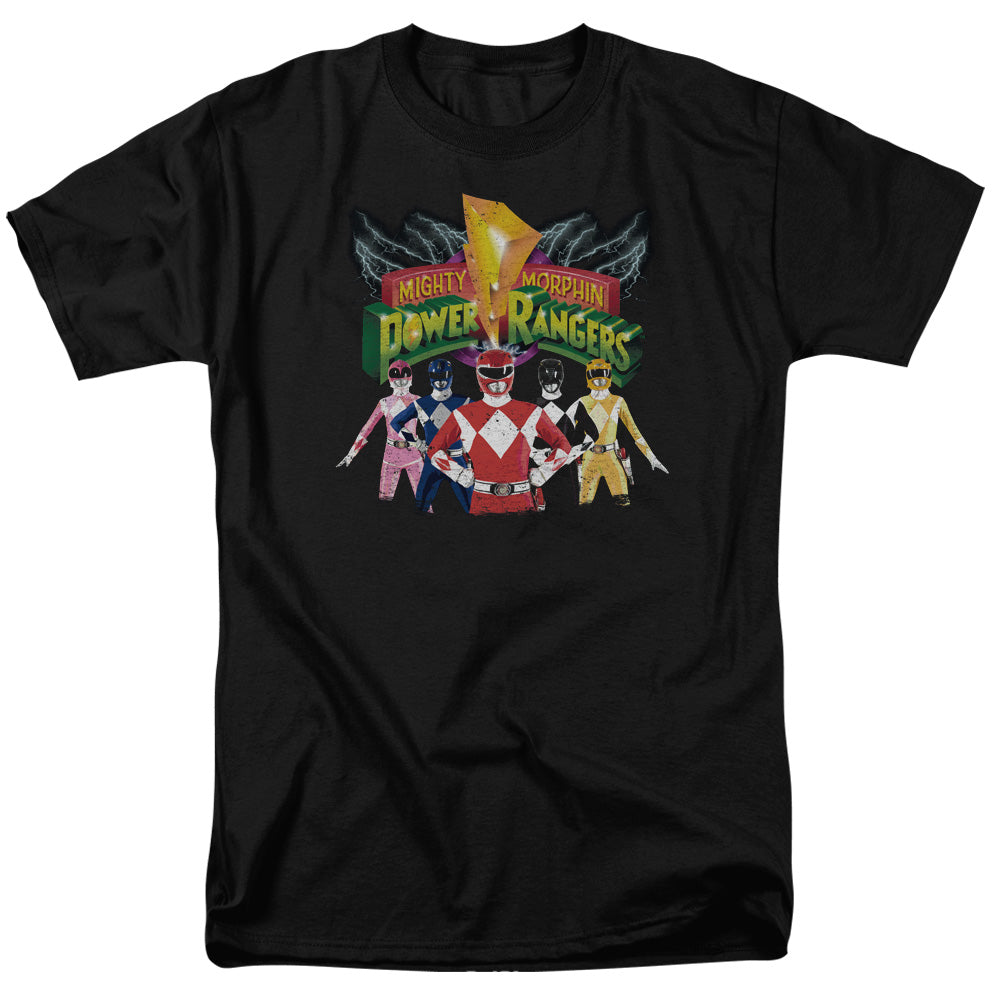 Power Rangers Rangers Unite Mens T Shirt Black Officially Licensed