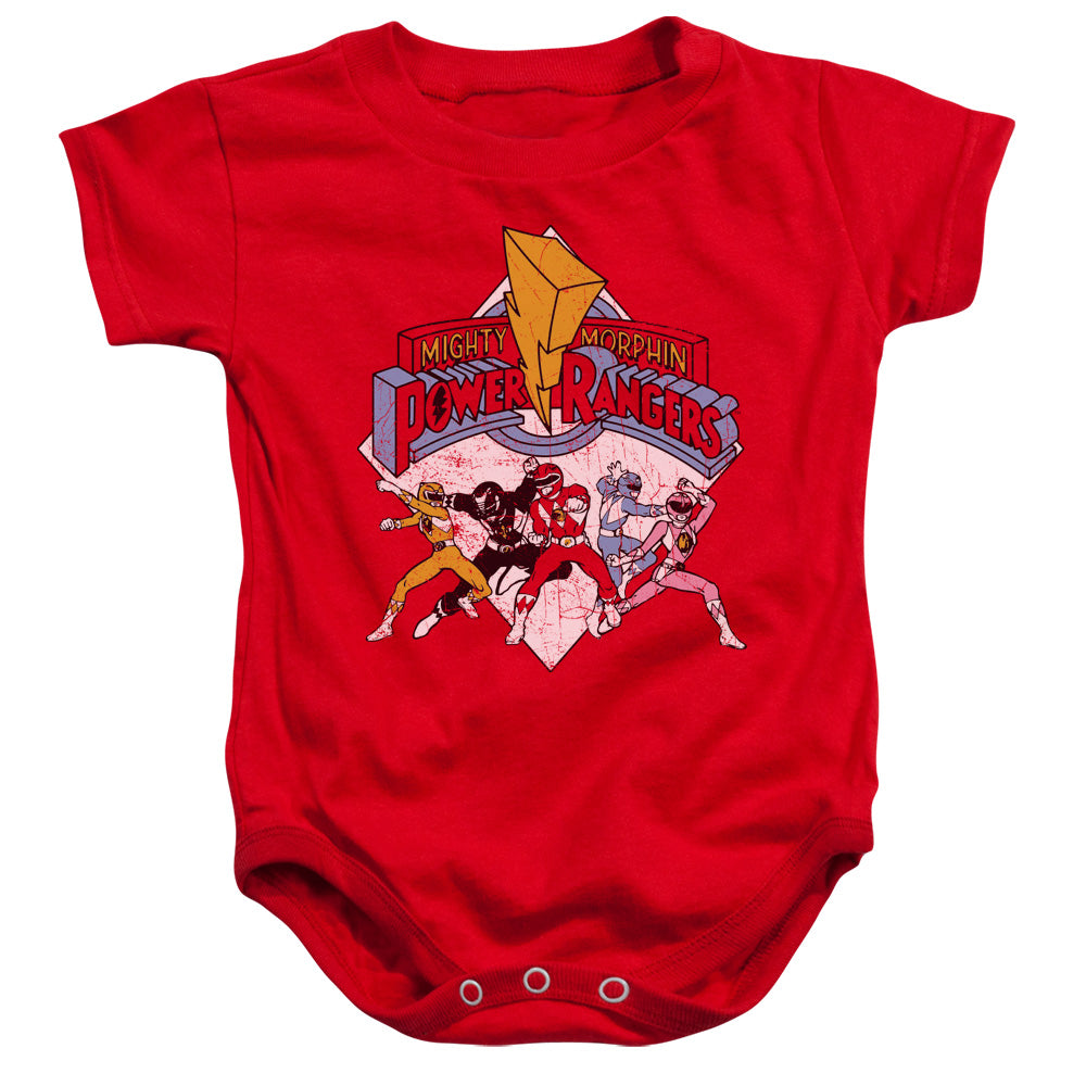 Power Rangers Retro Rangers Infant Baby Snapsuit Red