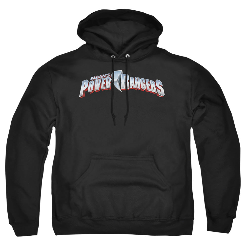 Power Rangers New Logo Mens Hoodie Black Officially Licensed