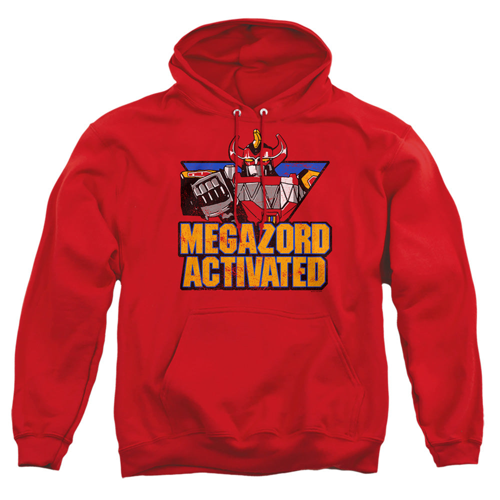 Power Rangers Megazord Activated Mens Hoodie Red Officially Licensed