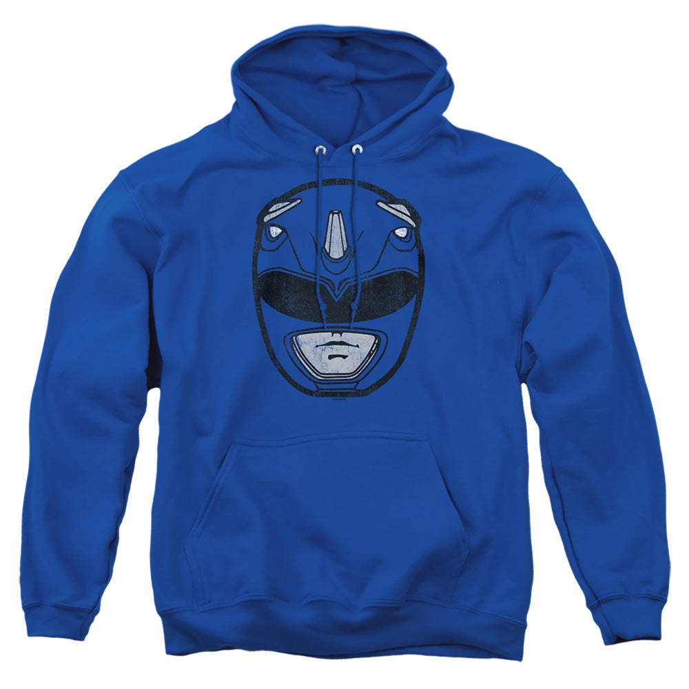 Power Rangers Blue Ranger Mask Mens Hoodie Royal Blue Officially Licensed