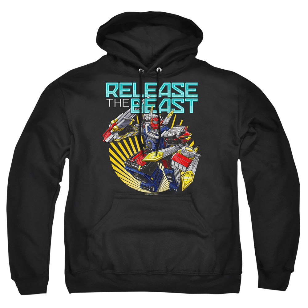 Power Rangers Beast Release Mens Hoodie Black Officially Licensed