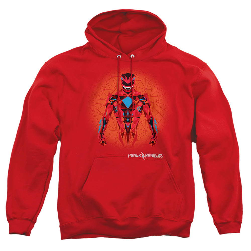 Power Rangers Red Power Ranger Graphic Mens Hoodie Red Officially Licensed