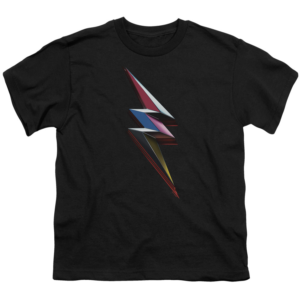 Power Rangers Movie Bolt Kids Youth T Shirt Black