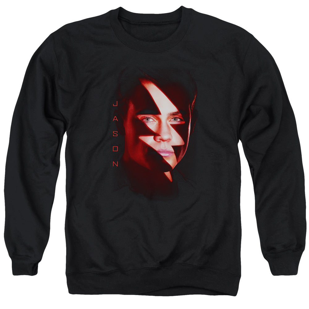 Power Rangers Jason Bolt Mens Crewneck Sweatshirt Black