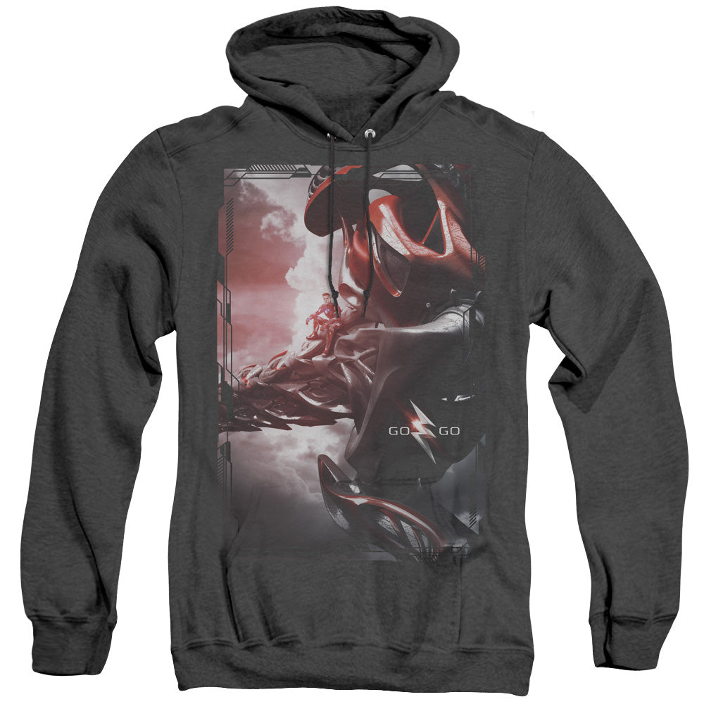 Power Rangers Red Zord Poster Heather Mens Hoodie Black