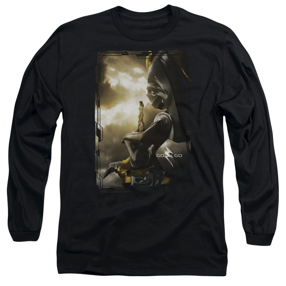 Power Rangers Yellow Zord Poster Mens Long Sleeve Shirt Black