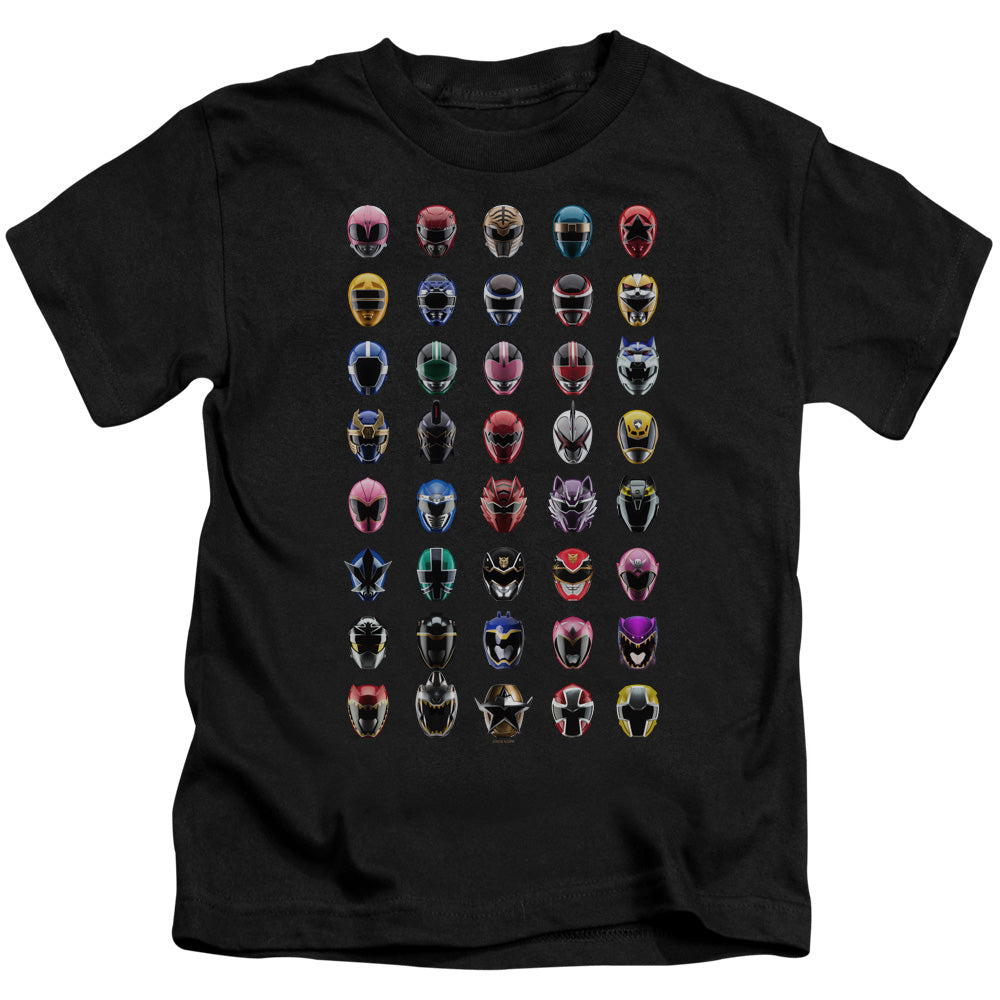 Power Rangers Visual Timeline Juvenile Kids Youth T Shirt Black