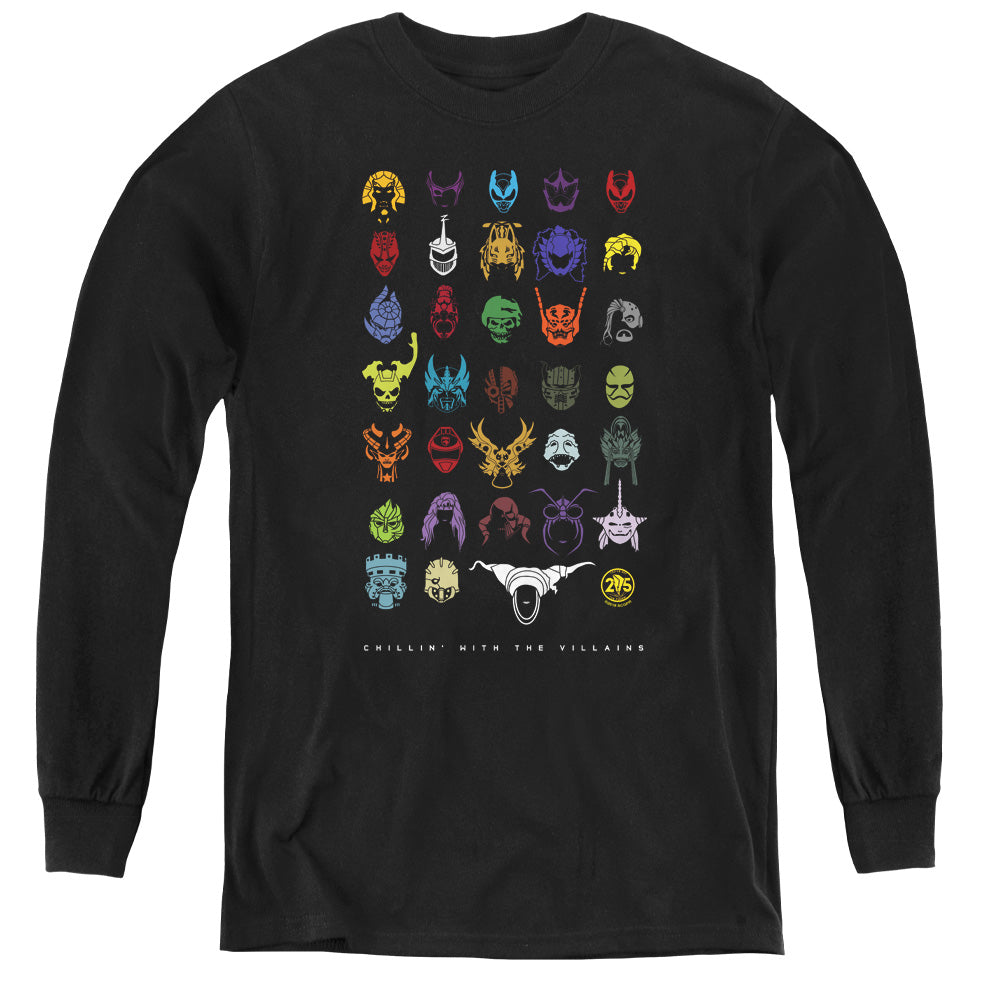 Power Rangers Villains Long Sleeve Kids Youth T Shirt Black