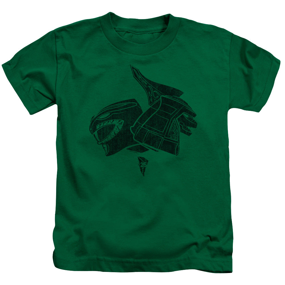 Power Rangers Green Juvenile Kids Youth T Shirt Kelly Green