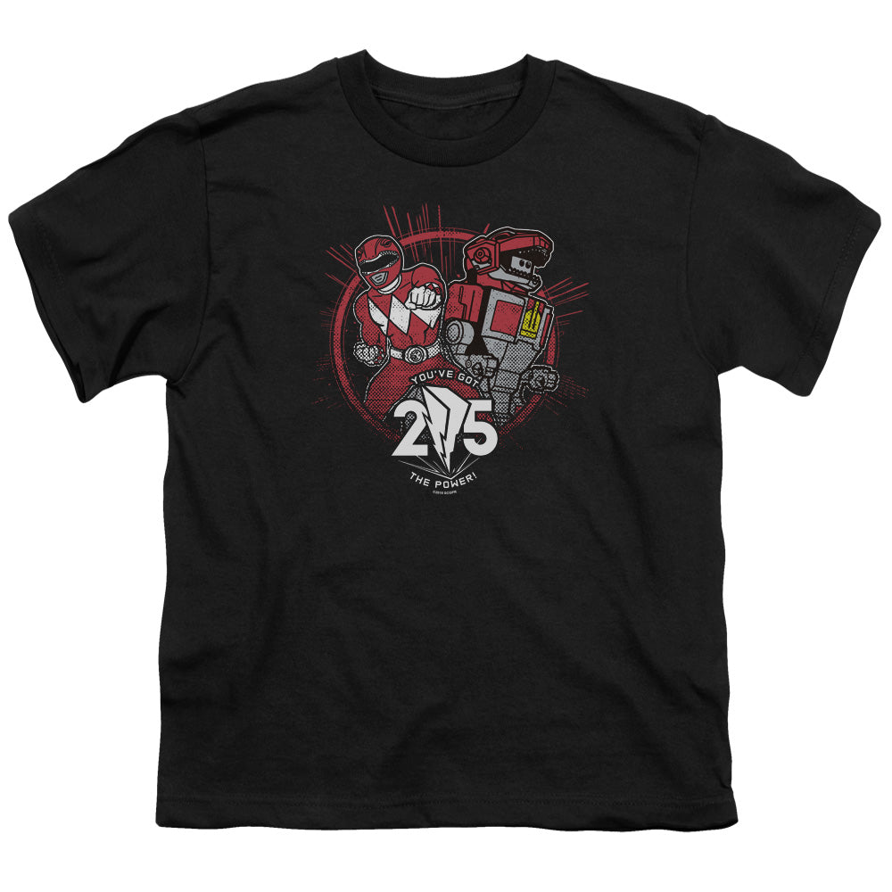 Power Rangers Red 25 Kids Youth T Shirt Black