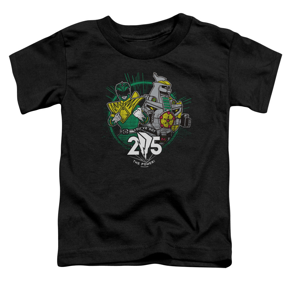 Power Rangers Green 25 Toddler Kids Youth T Shirt Black