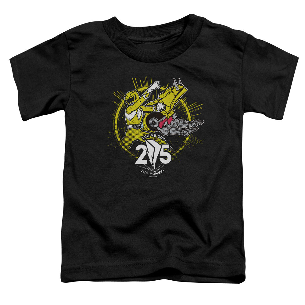 Power Rangers Yellow 25 Toddler Kids Youth T Shirt Black