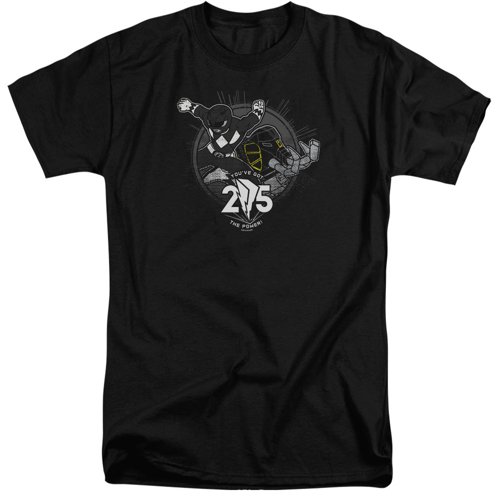 Power Rangers Black 25 Mens Tall T Shirt Black